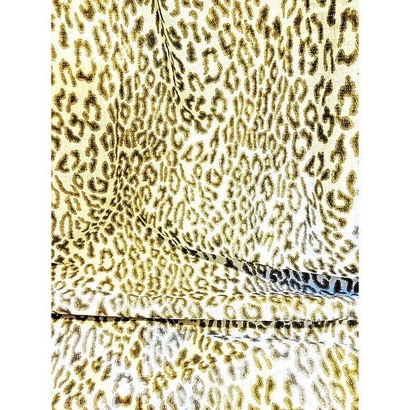 Cheetah Animal Print Designer Upholstery Fabric Tablecloth Flex Linen - Picture 2 of 6